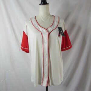 MLB Angels Baseball Short Sleeve Jersey White Los Angeles Anaheim Size XL NWT